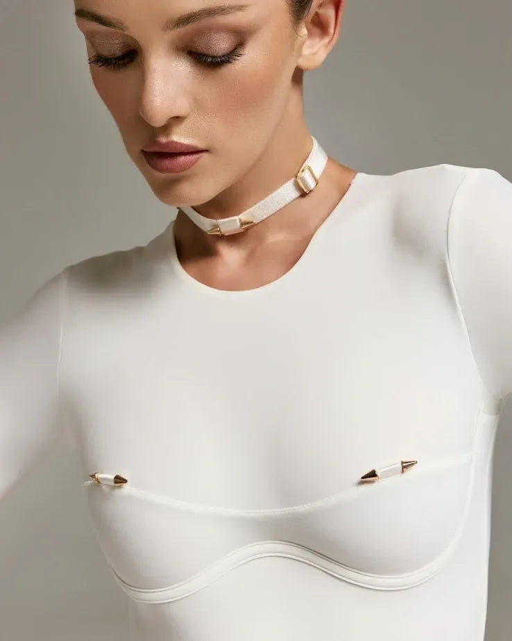 MOLLY LONG SLEEVE BLANC BODYSUIT