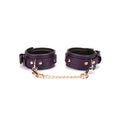 PURP LEATHER HANDCUFFS