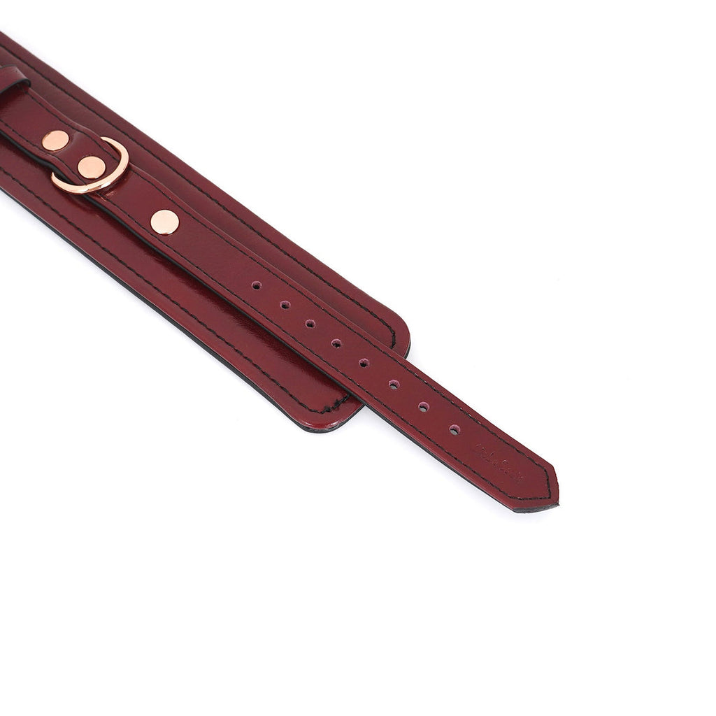 WINE LEATHER HANDCUFFS