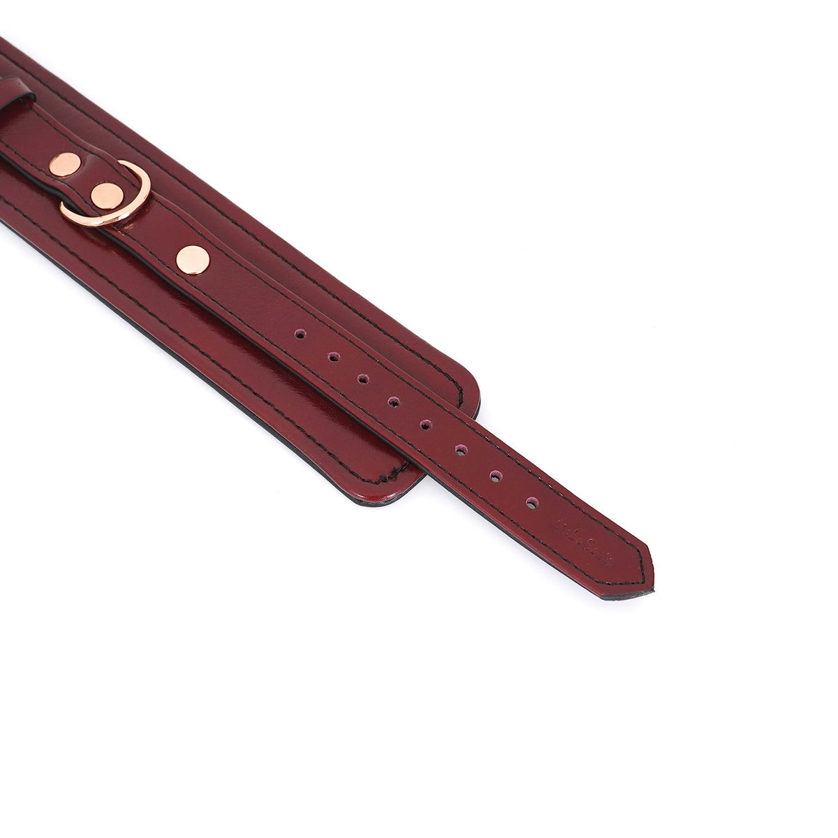 WINE LEATHER HANDCUFFS
