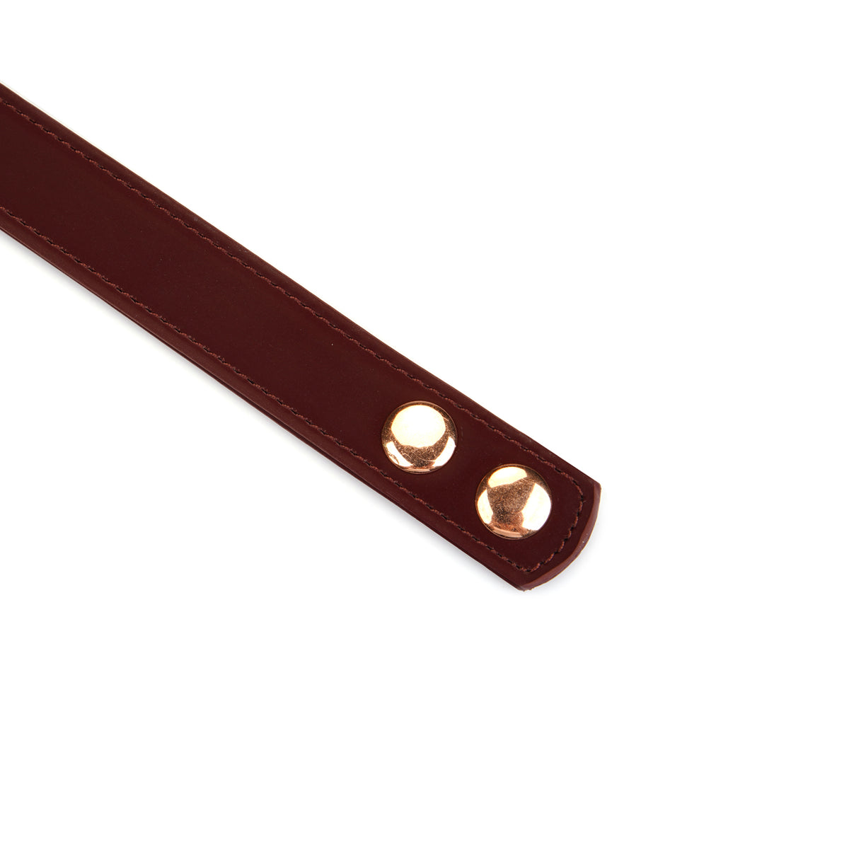 WINE LEATHER COLLAR WITH NIPPLE CLAMPS