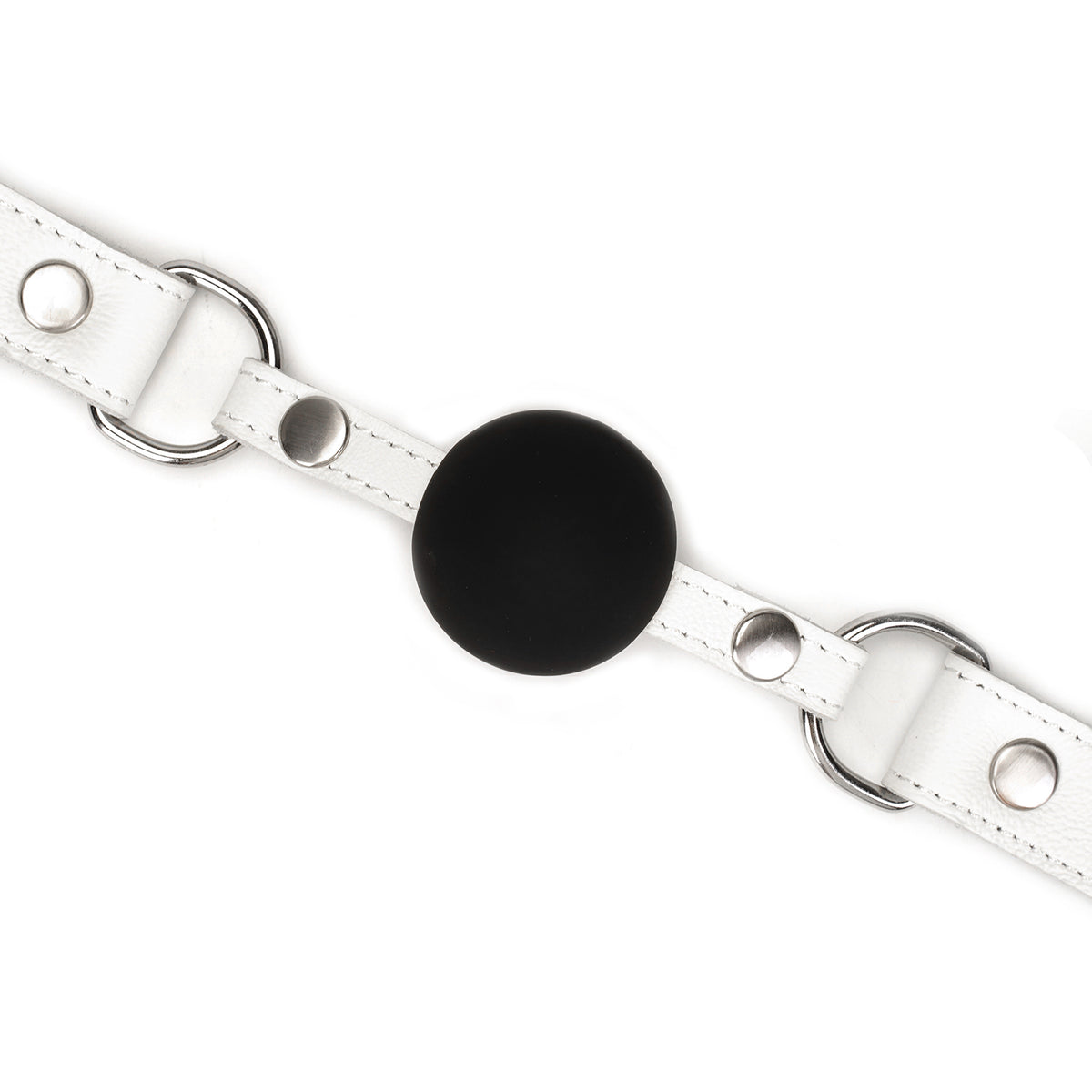 BLANC BALL GAG WITH LEATHER STRAPS
