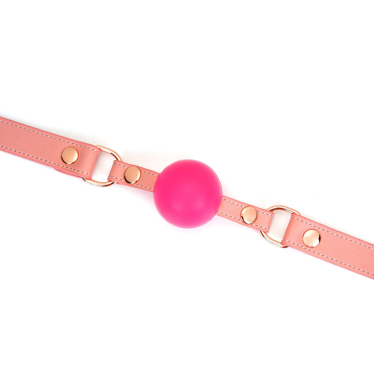 CANDY BALL GAG WITH LEATHER STRAPS