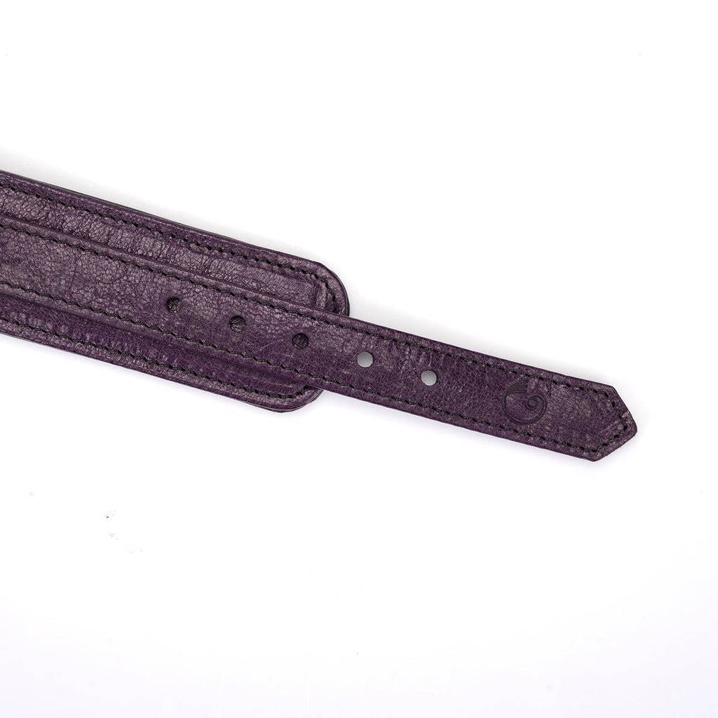 PURP LEATHER HANDCUFFS