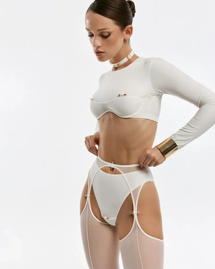 MOLLY LONG SLEEVE BLANC BODYSUIT