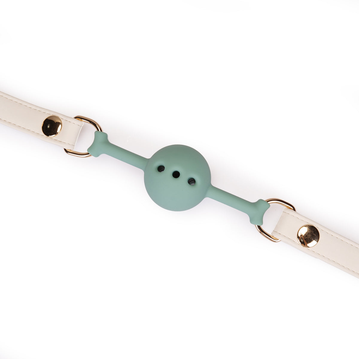 BUDOIR BALL GAG WITH LEATHER STRAPS
