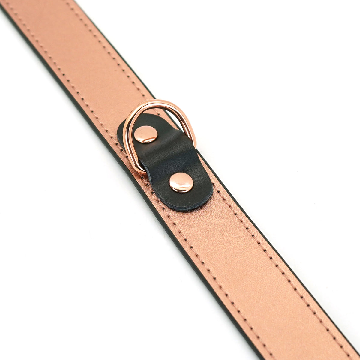 GOLDROSE LEATHER COLLAR WITH NIPPLE CLAMPS