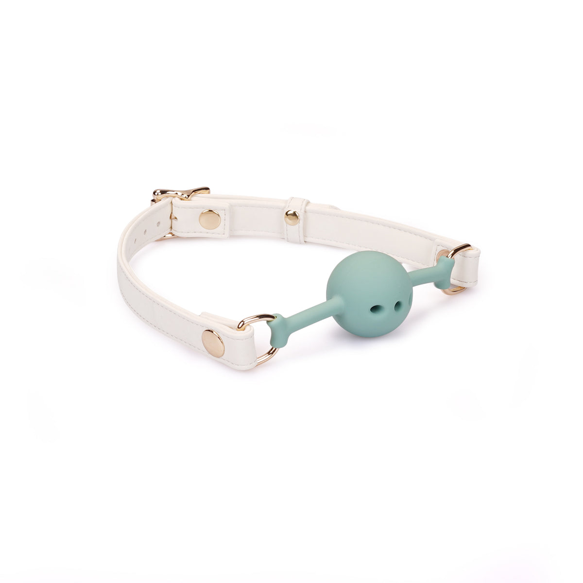 BUDOIR BALL GAG WITH LEATHER STRAPS