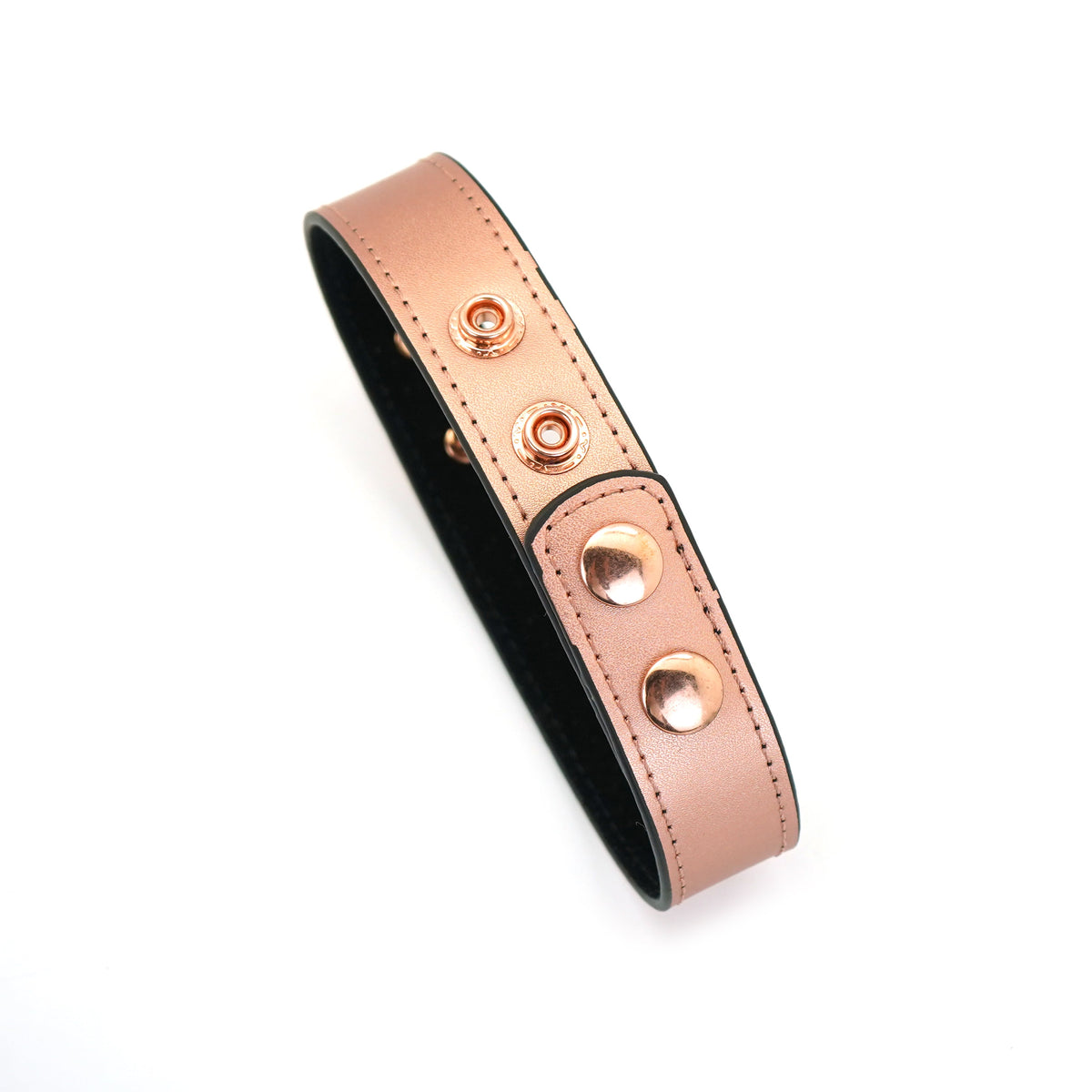 GOLDROSE LEATHER COLLAR WITH NIPPLE CLAMPS