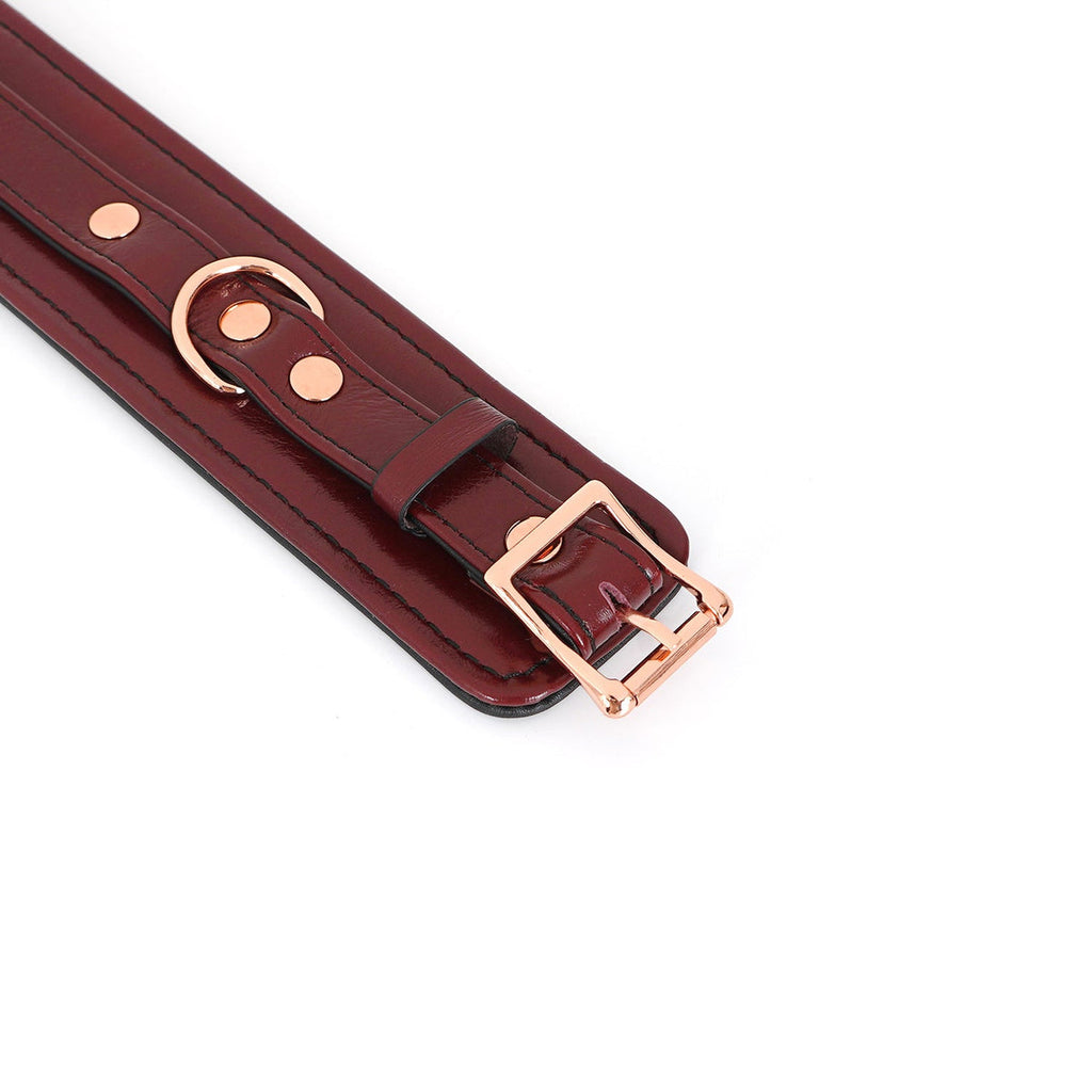 WINE LEATHER HANDCUFFS