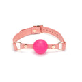 CANDY BALL GAG WITH LEATHER STRAPS