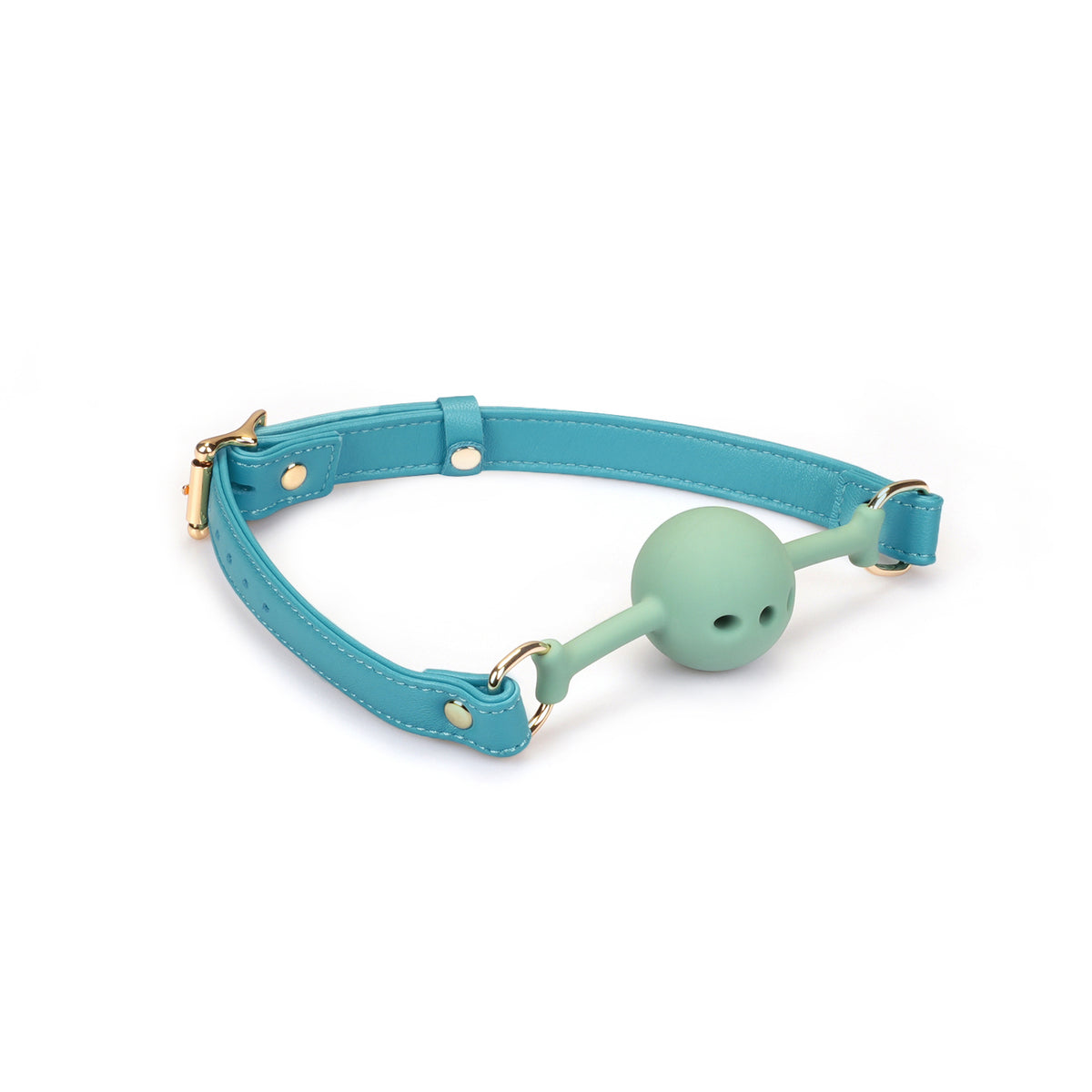 OCEAN BALL GAG WITH LEATHER STRAPS