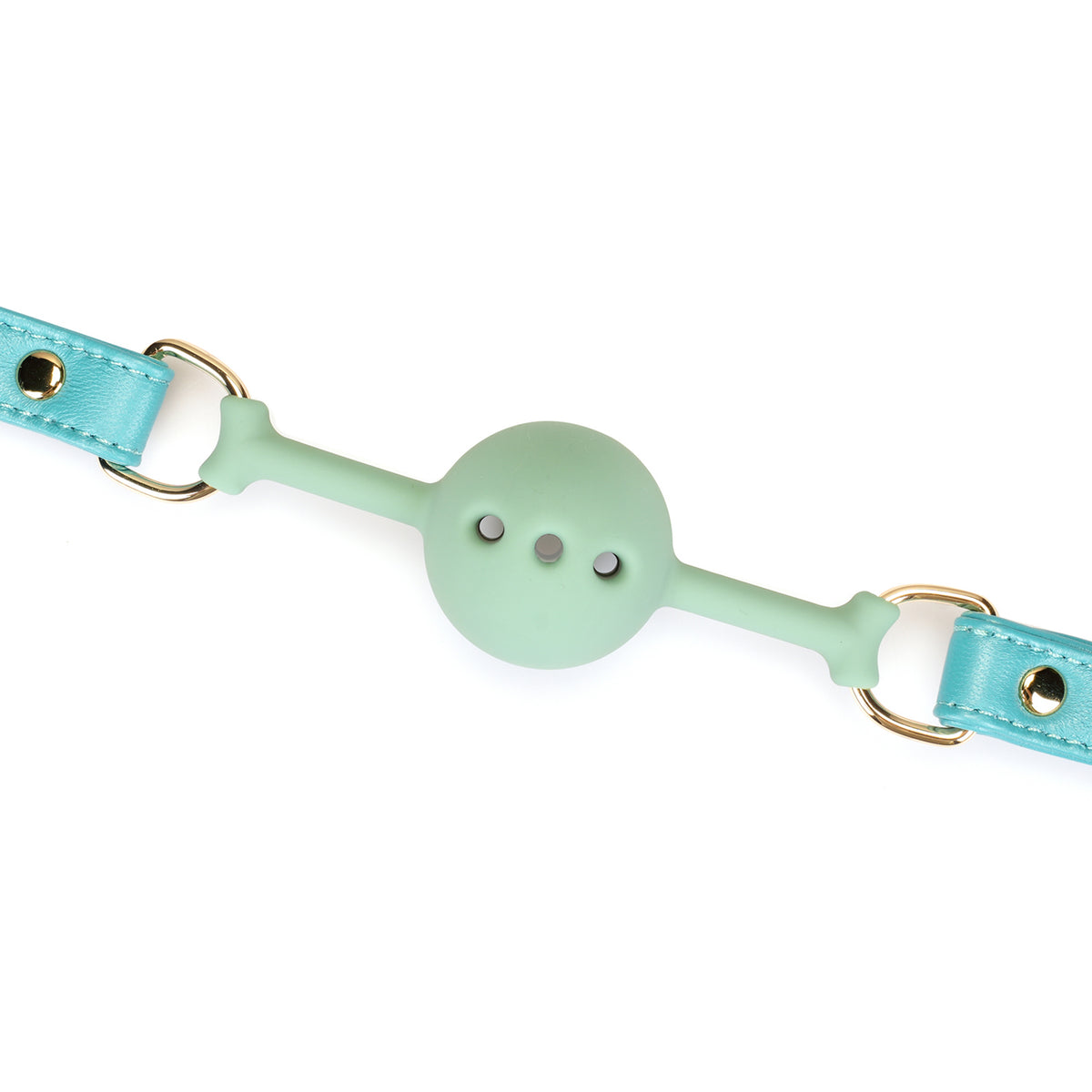 OCEAN BALL GAG WITH LEATHER STRAPS