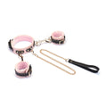 CANDY LEATHER COLLAR TO WRIST CUFFS