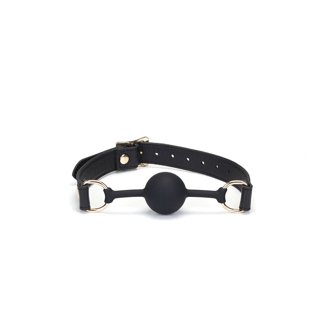 NOIR BALL GAG WITH LEATHER STRAPS