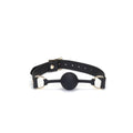 NOIR BALL GAG WITH LEATHER STRAPS