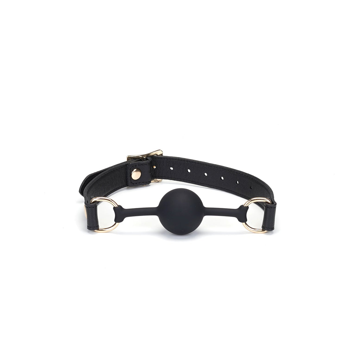 NOIR BALL GAG WITH LEATHER STRAPS
