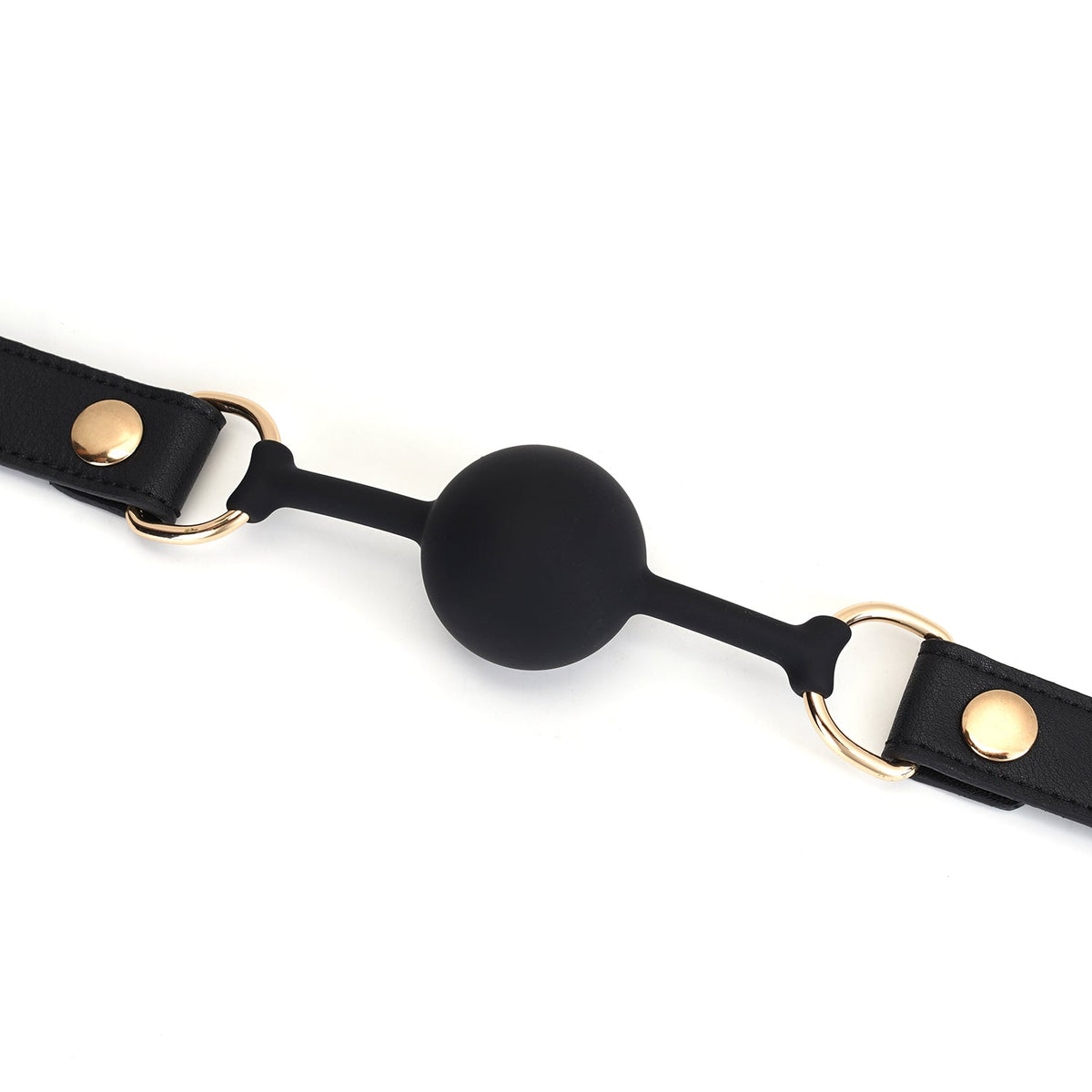 NOIR BALL GAG WITH LEATHER STRAPS