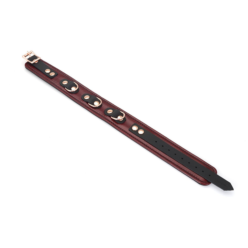 WINE LEATHER COLLAR